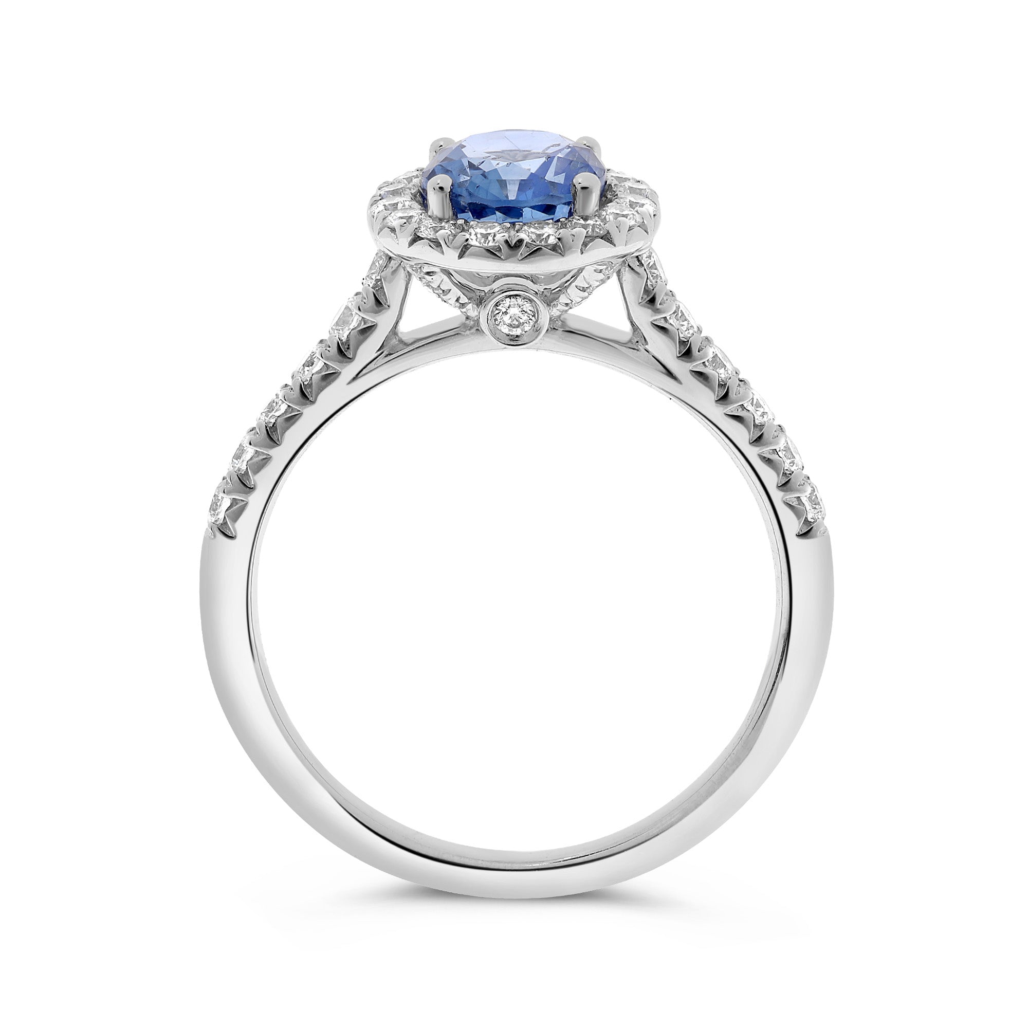 18k White Gold Pink Sapphire Ring (KR5135WPSP-18K)