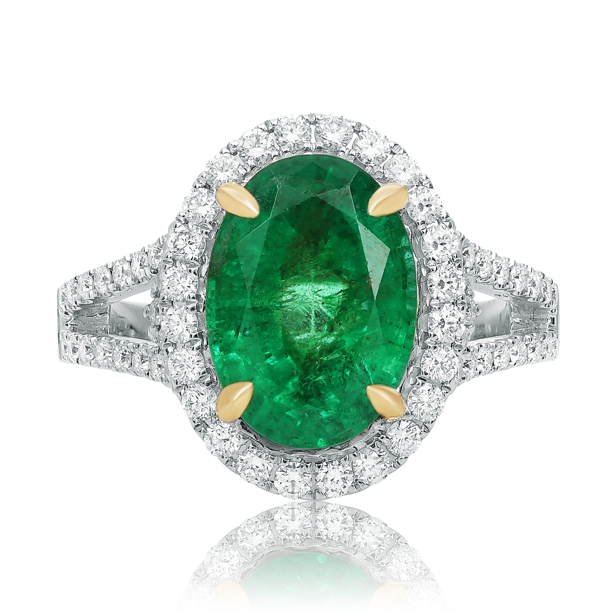 14k White Gold Emerald Ring (KR5554WYEM-1)
