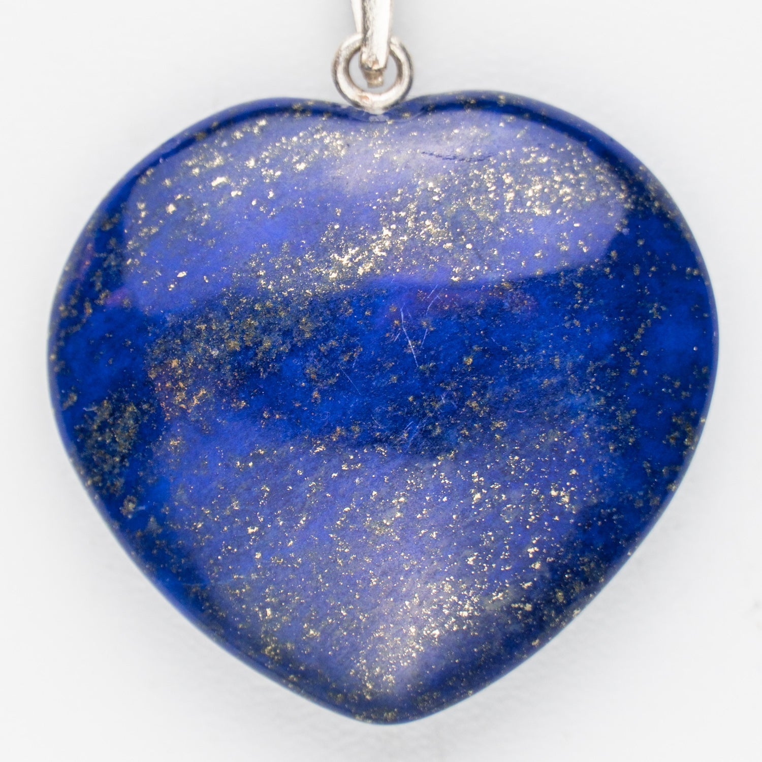 Genuine Lapis Lazuli Heart Pendant (4-6 grams) with Sterling Silver Chain