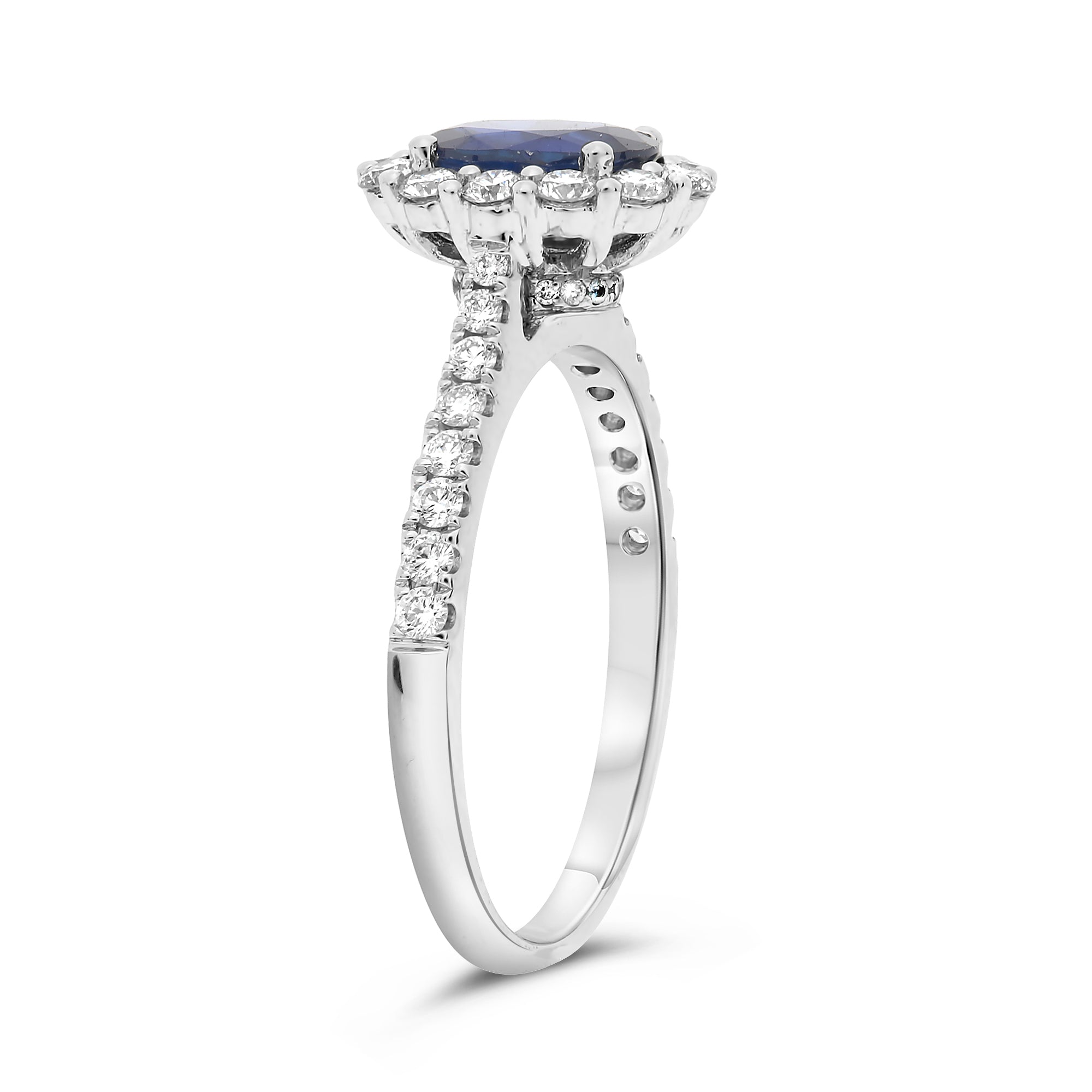 18k White Gold Sapphire Ring (MR743-3)