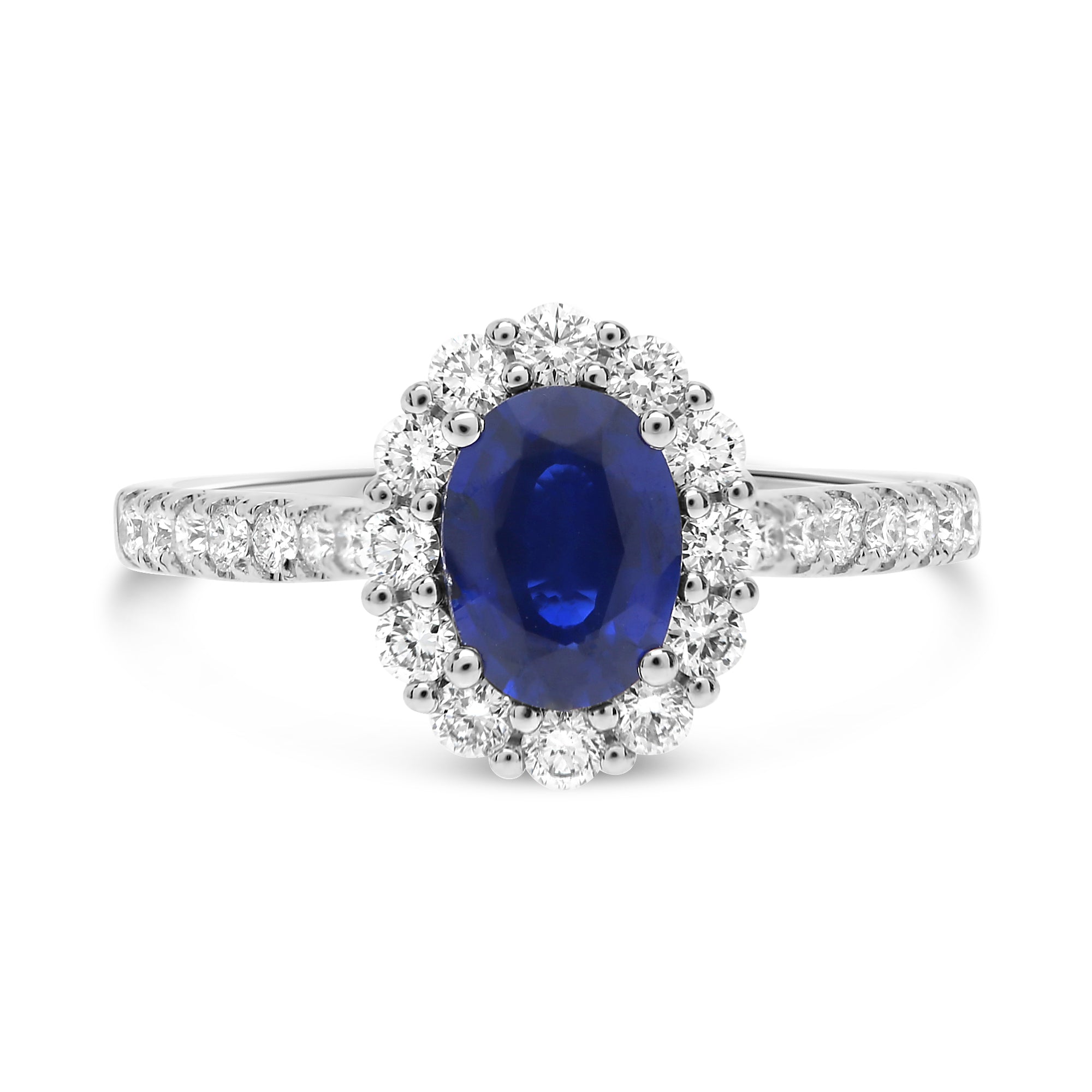 18k White Gold Sapphire Ring (MR743-3)