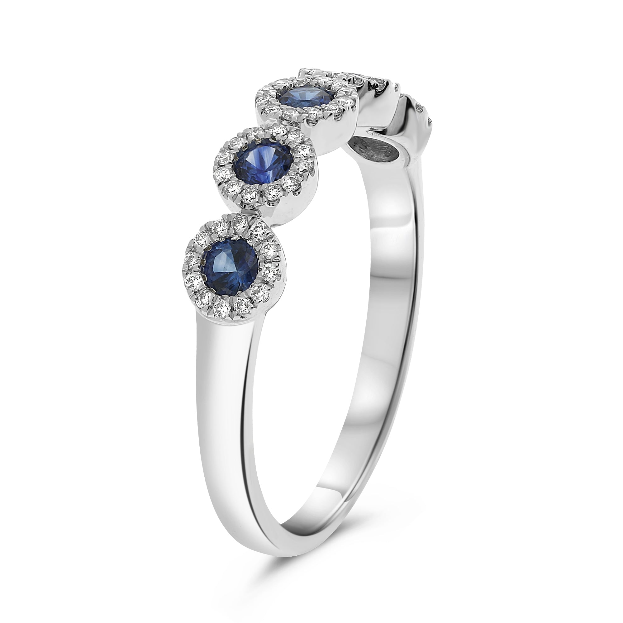 14k White Gold Sapphire Ring (MR912-2)
