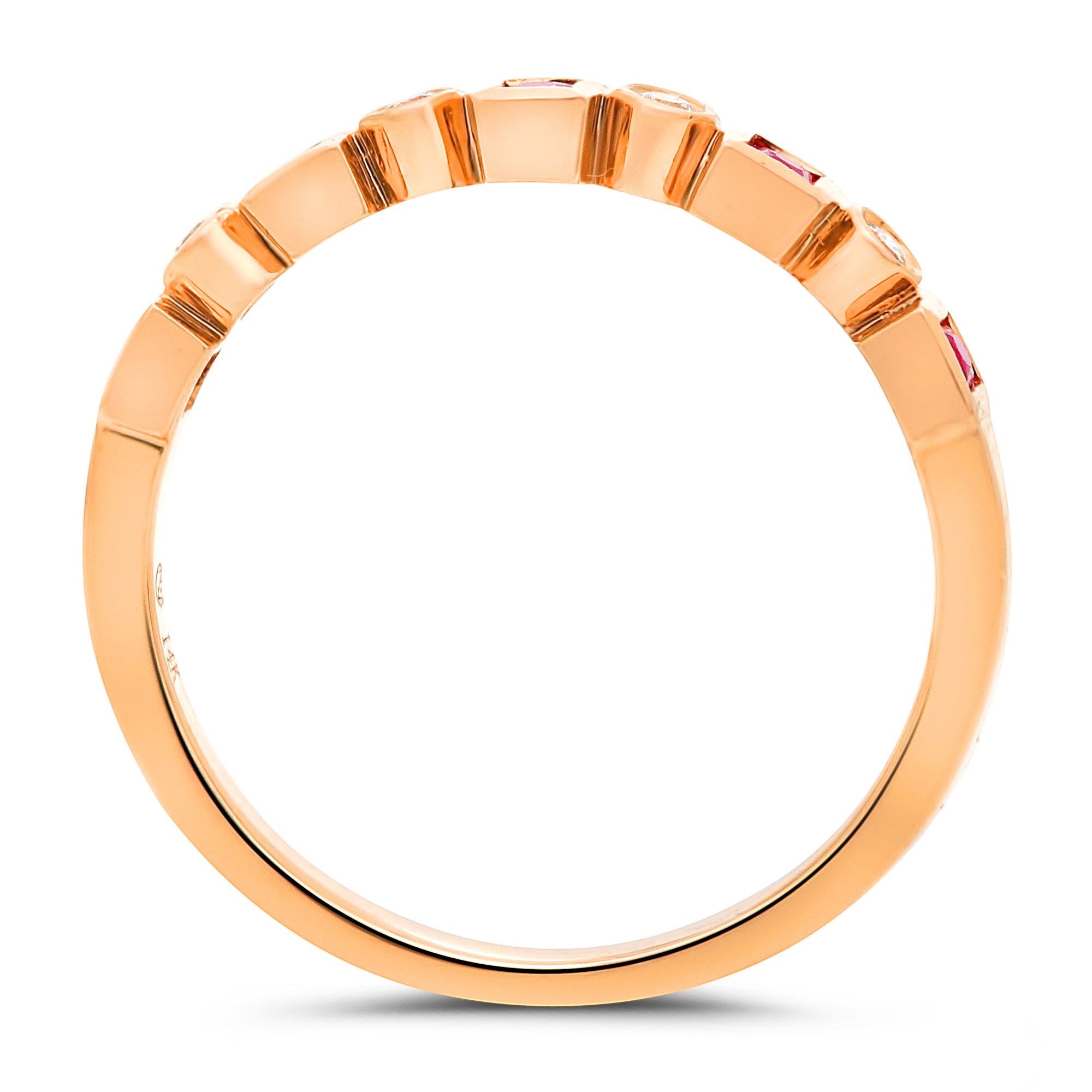14k Rose Gold Ruby Ring (NR1030-3)