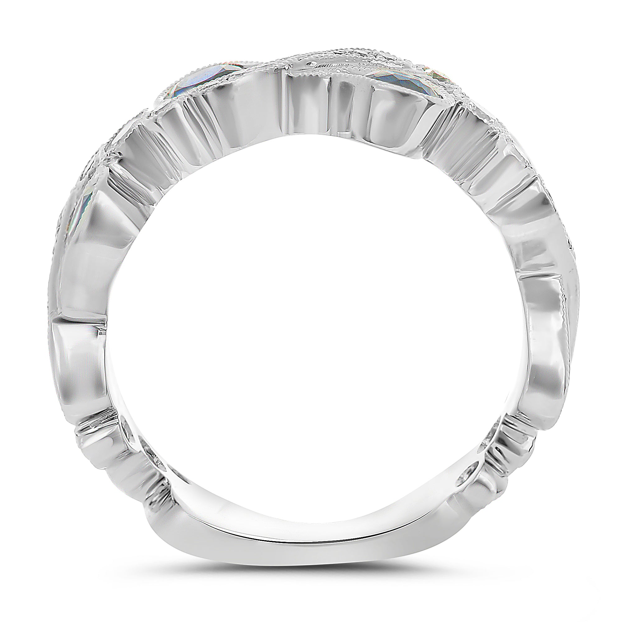 14k White Gold Sapphire Ring (NR1051-2)