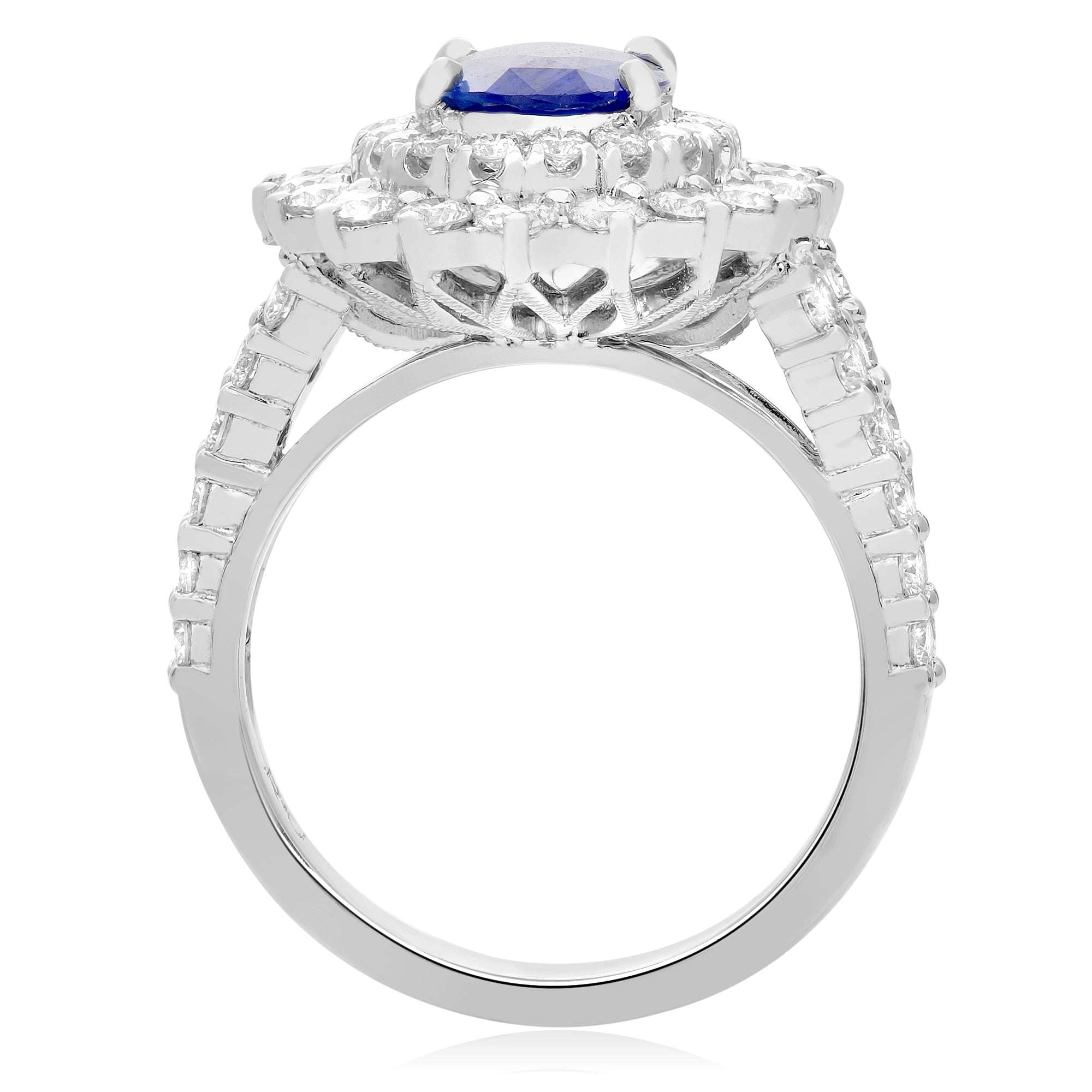 18k White Gold Sapphire Ring (NR798-1)