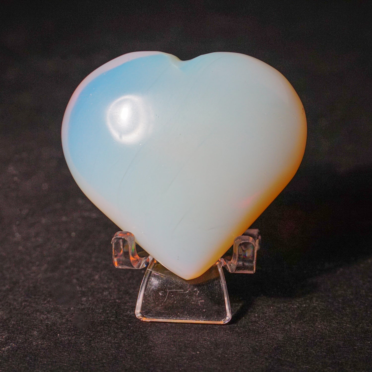 Genuine Polished Opalite Crystal Heart (64.4 grams)
