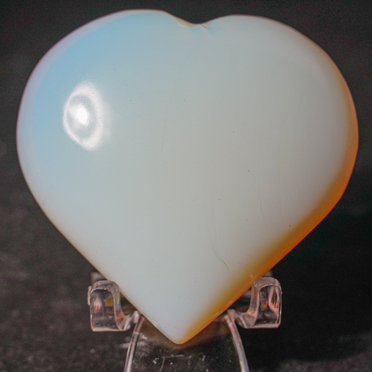 Genuine Polished Opalite Crystal Heart (75.3 grams)