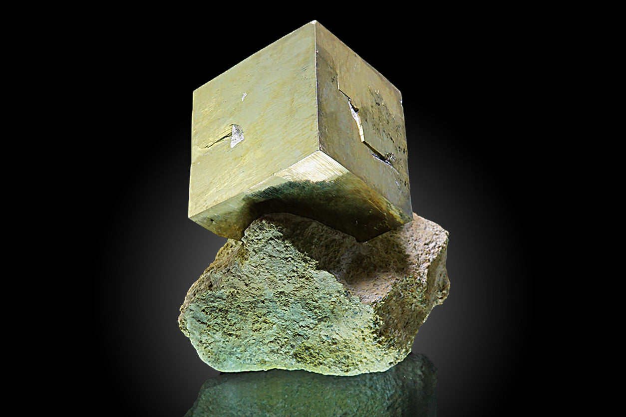 Pyrite Cube on Basalt From Navajun, Spain - Astro Gallery