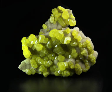 Sulfur on Aragonite from Sicily, Italy - Astro Gallery