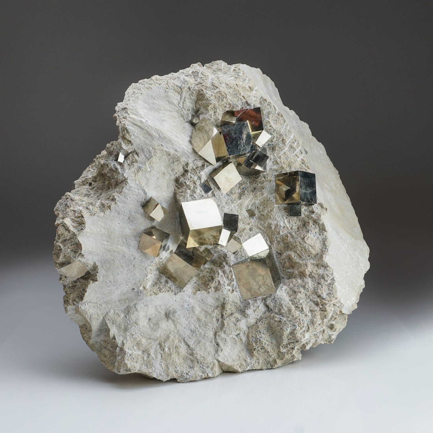 Genuine Pyrite Cubes on Basalt From Navajun, Spain (54.2 lbs)