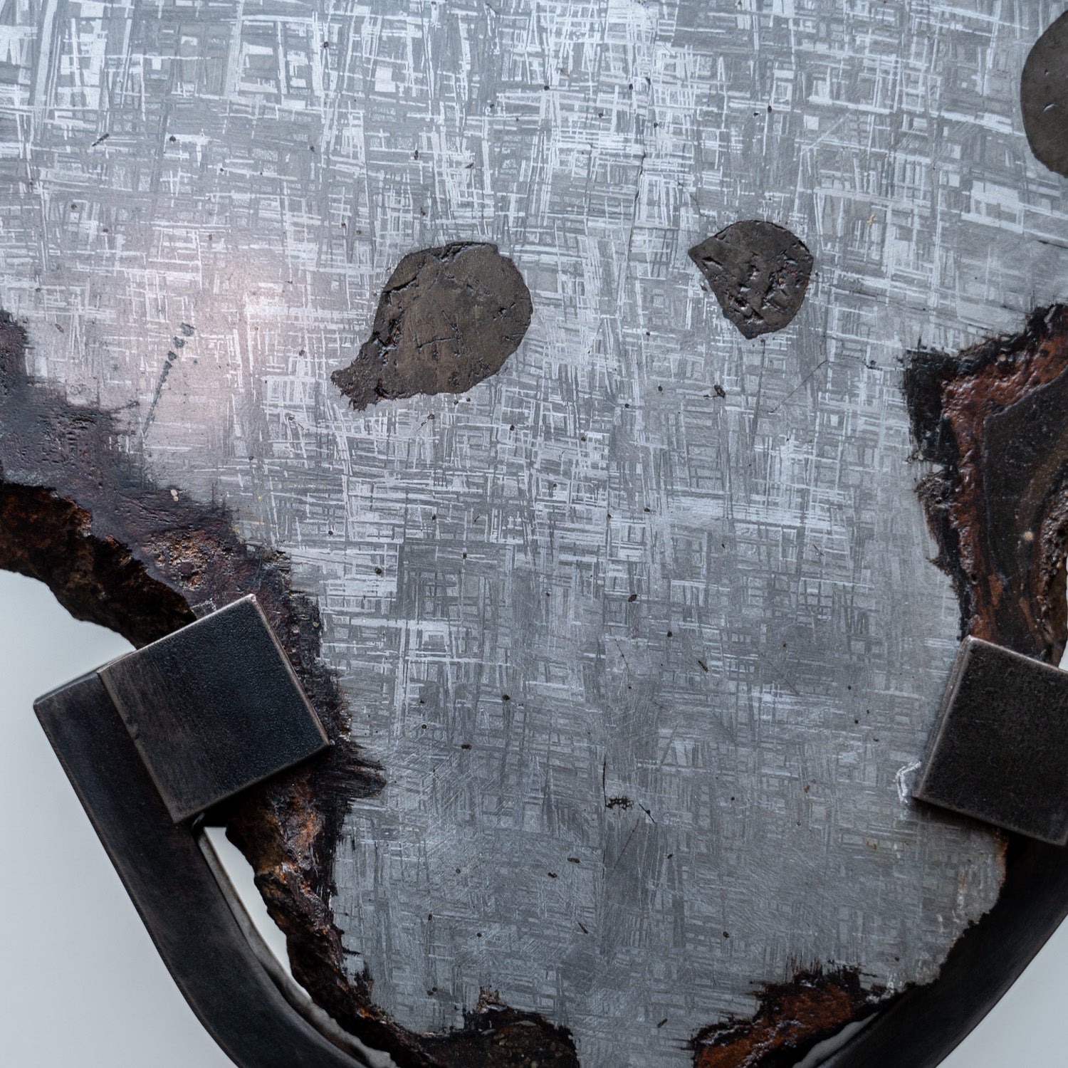Giant Muonionalusta Meteorite (86 lbs) on Custom Metal Stand — Astro  Gallery of Gems