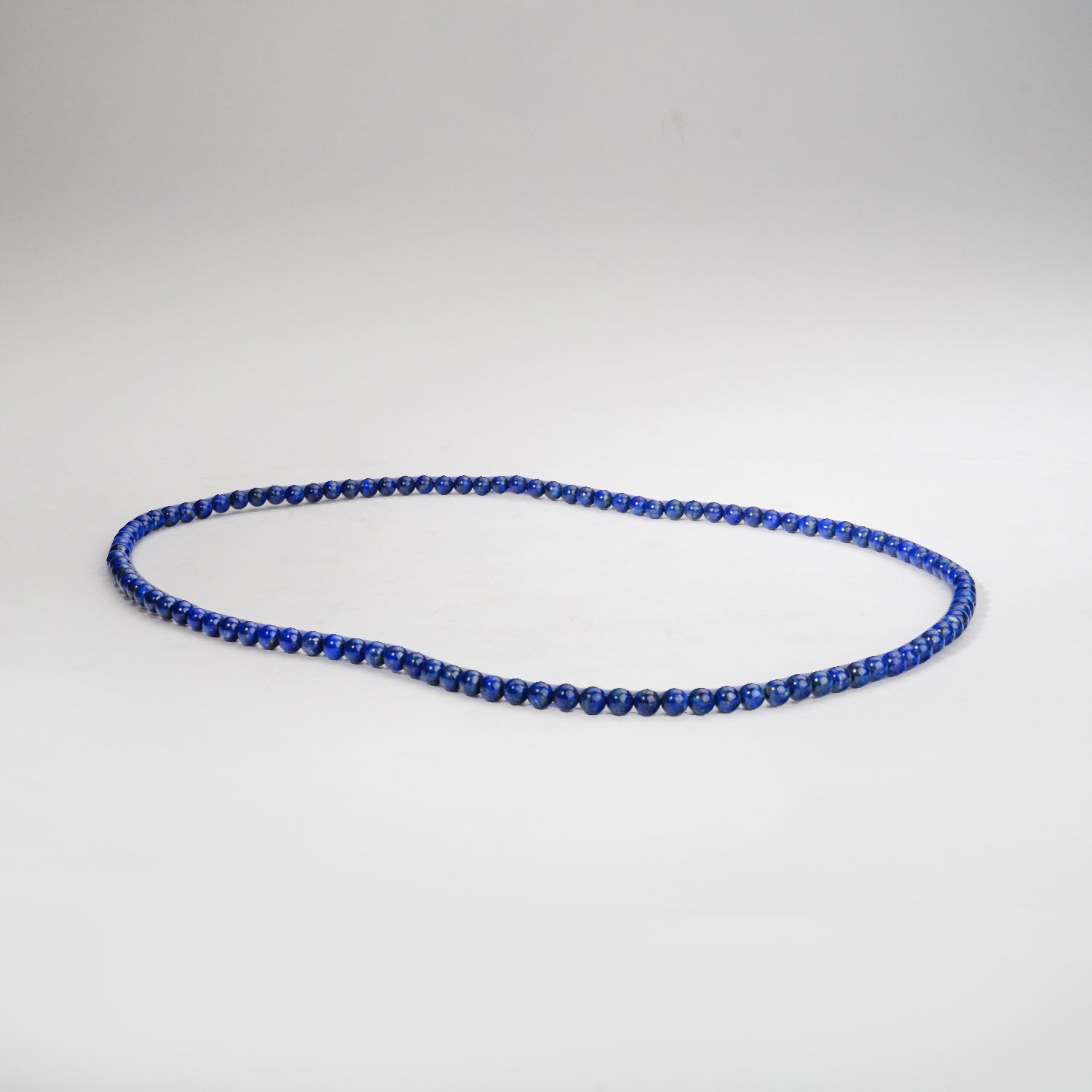 Genuine Lapis Lazuli Beaded Necklce (6mm)