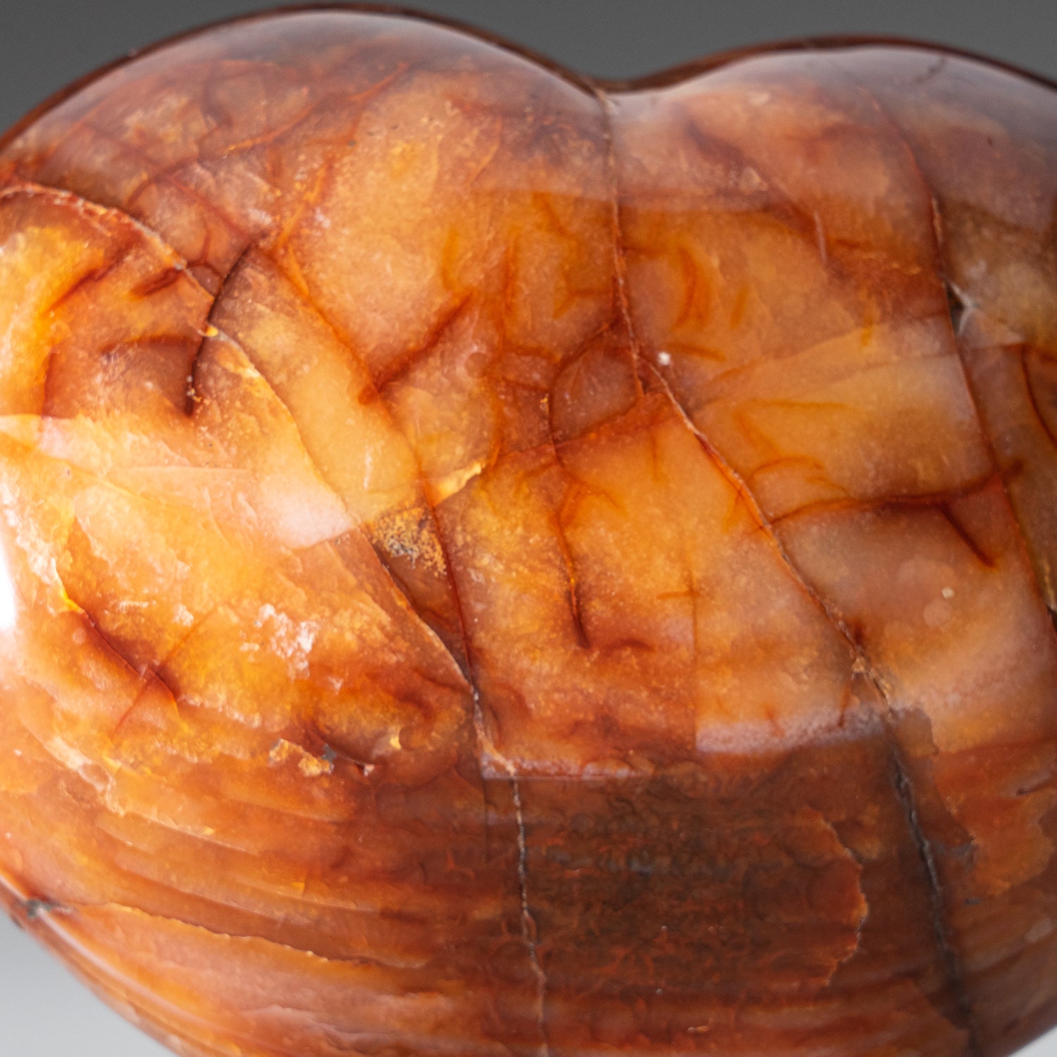 Genuine Polished Carnelian Agate Heart from Madagascar (4 lbs)