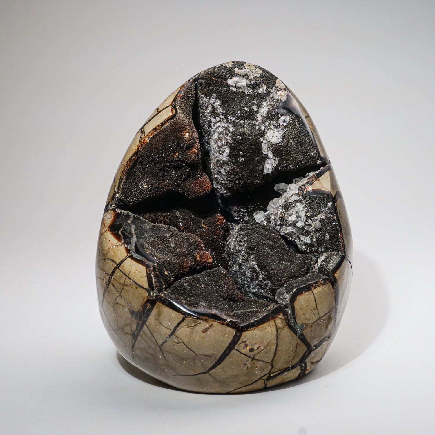 Large Septarian Druzy Geode Egg from Madagascar (13.6 lbs)