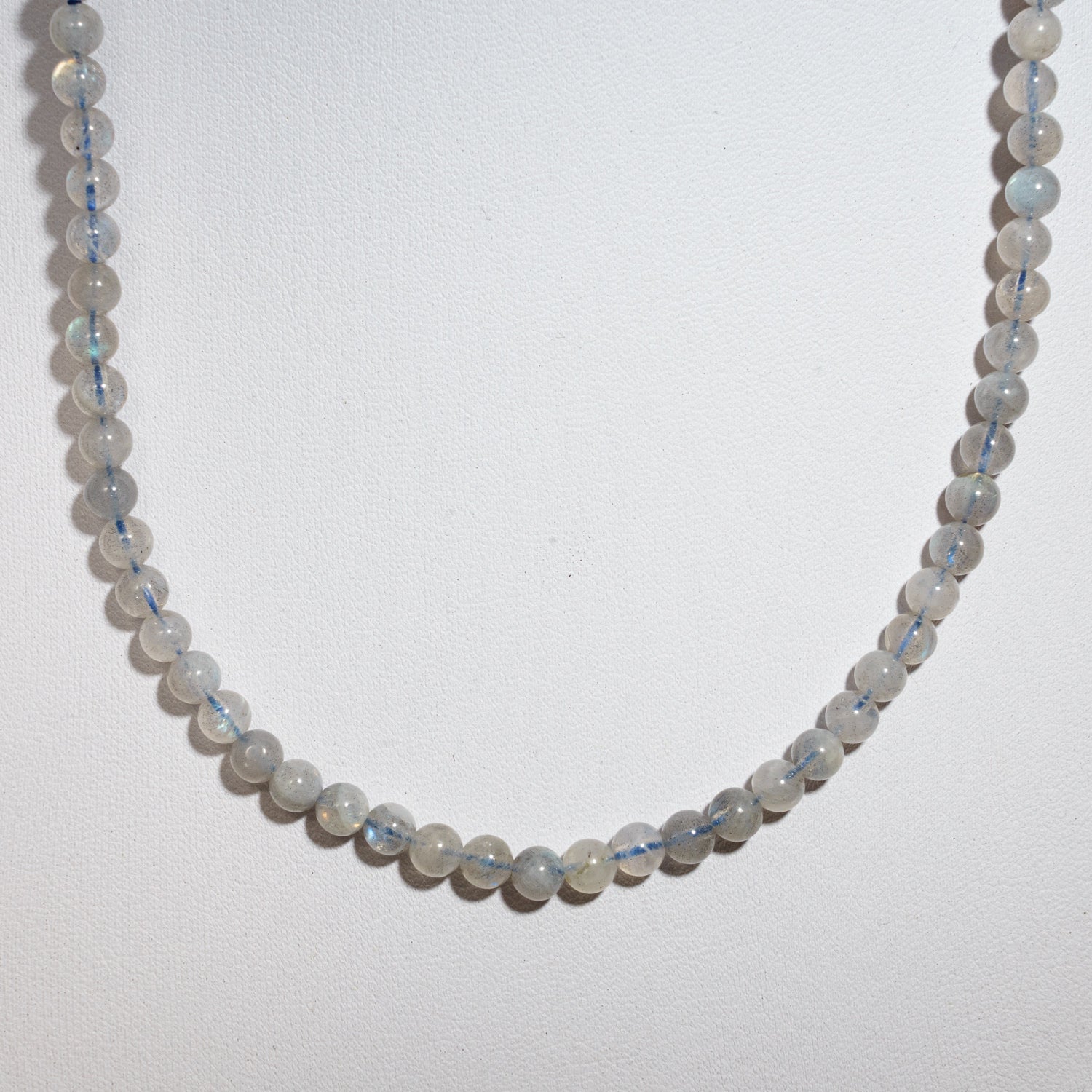 Genuine Rainbow Moonstone 4mm Beaded 22 Inch Necklace