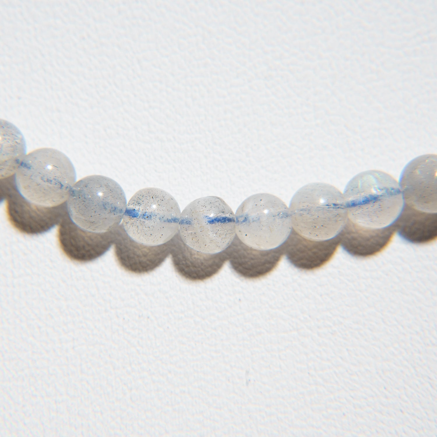 Genuine Rainbow Moonstone 4mm Beaded 22 Inch Necklace