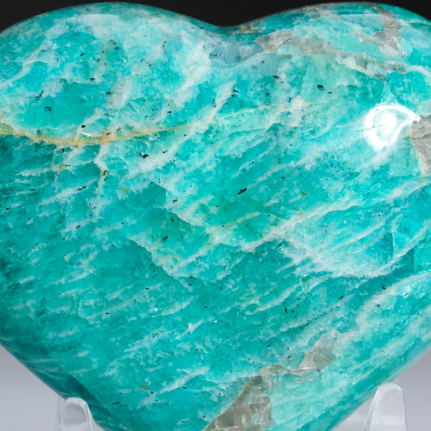 Genuine Polished Amazonite Heart (Medium)