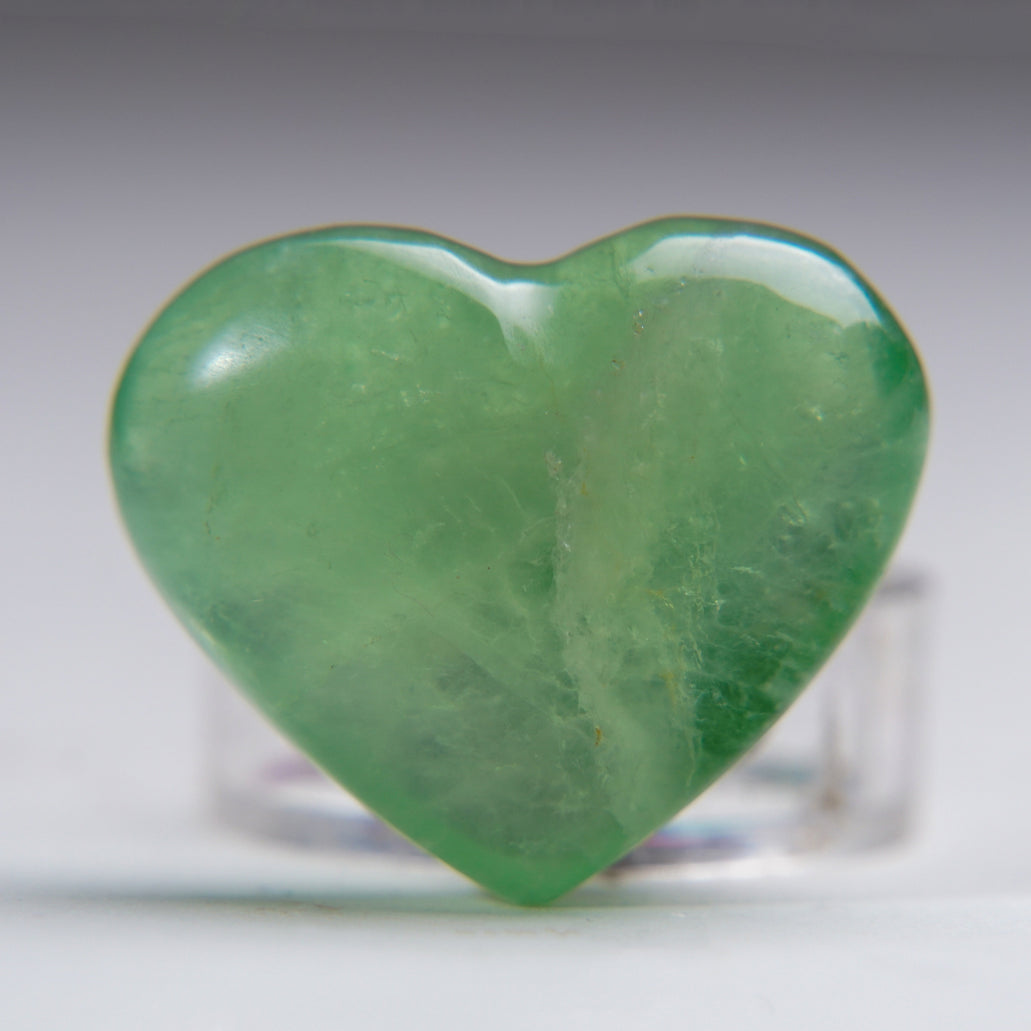 Polished Green Fluorite online Heart