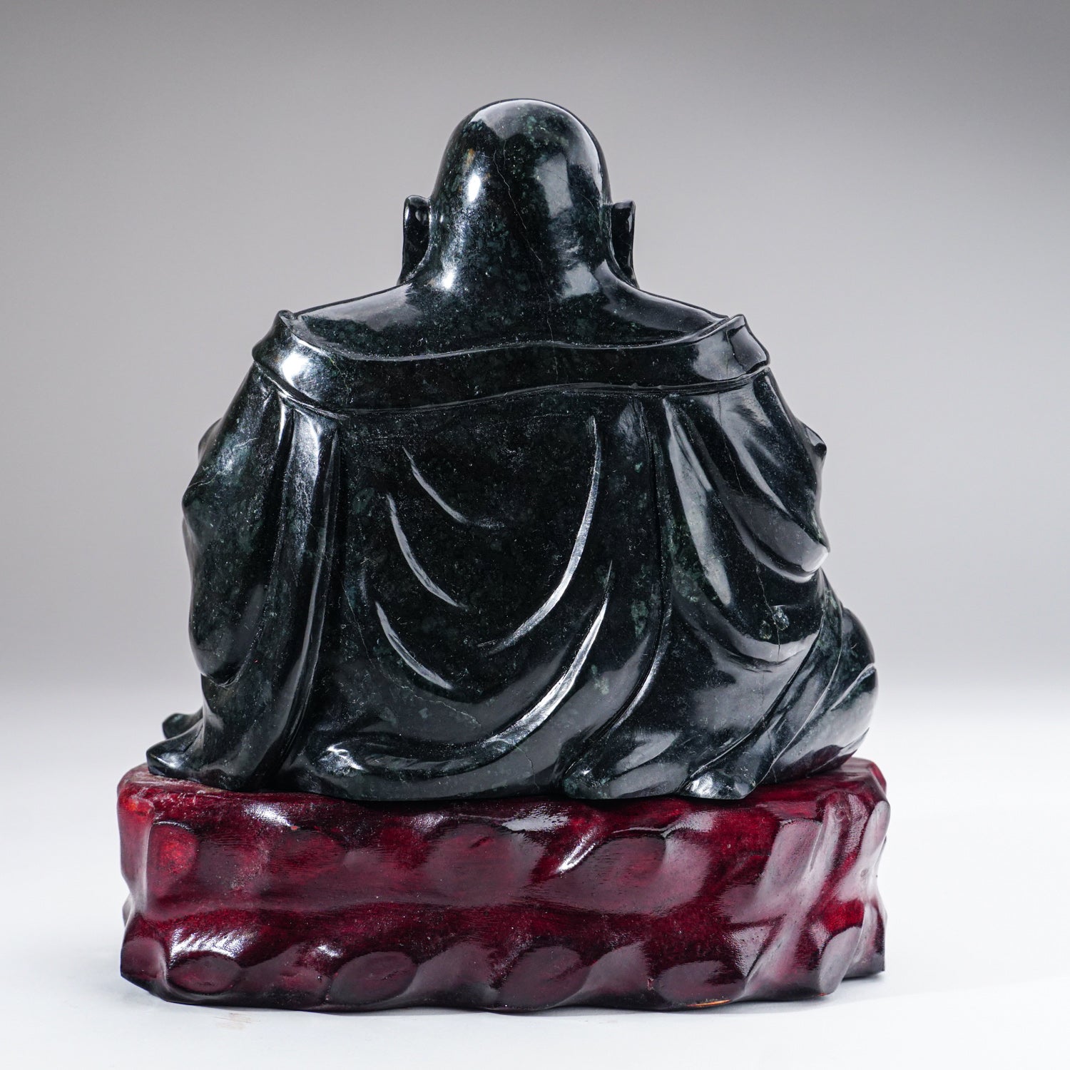 Genuine Polished Hand Carved Nephrite Jade Buddha