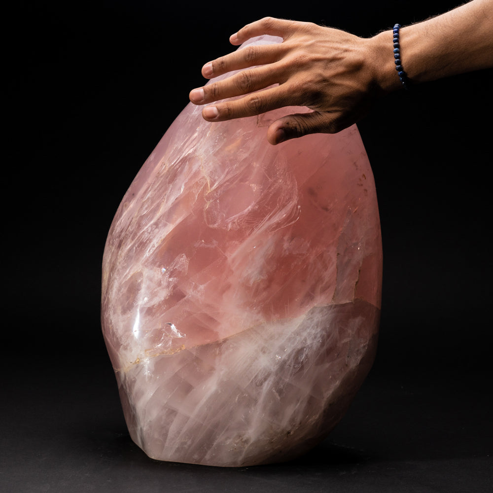 Large Genuine Polished Rose Quartz Freeform From Brazil (63 lbs)