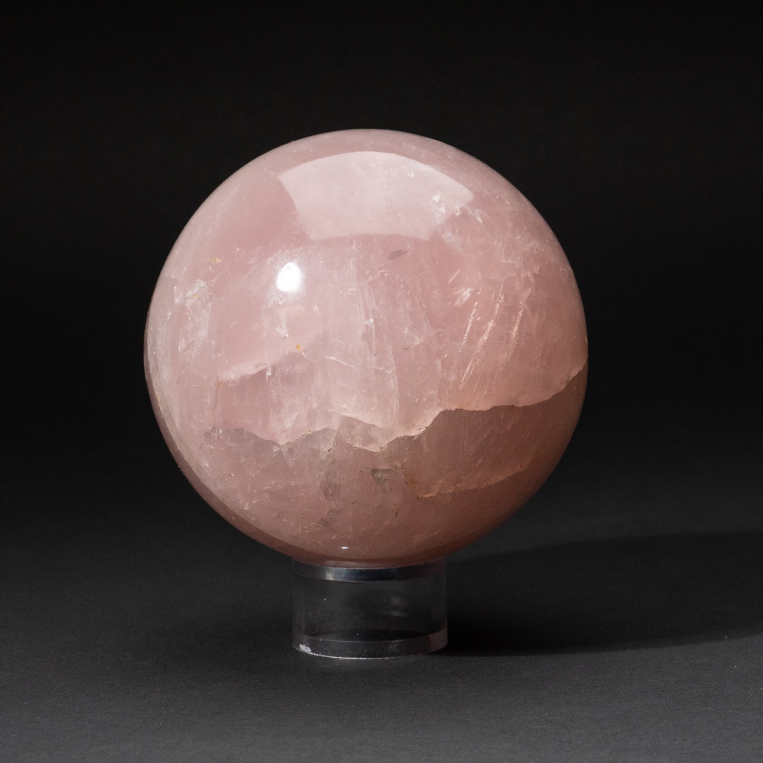 Polished Rose Quartz Sphere from Madagascar (5" Diameter, 5 lbs)