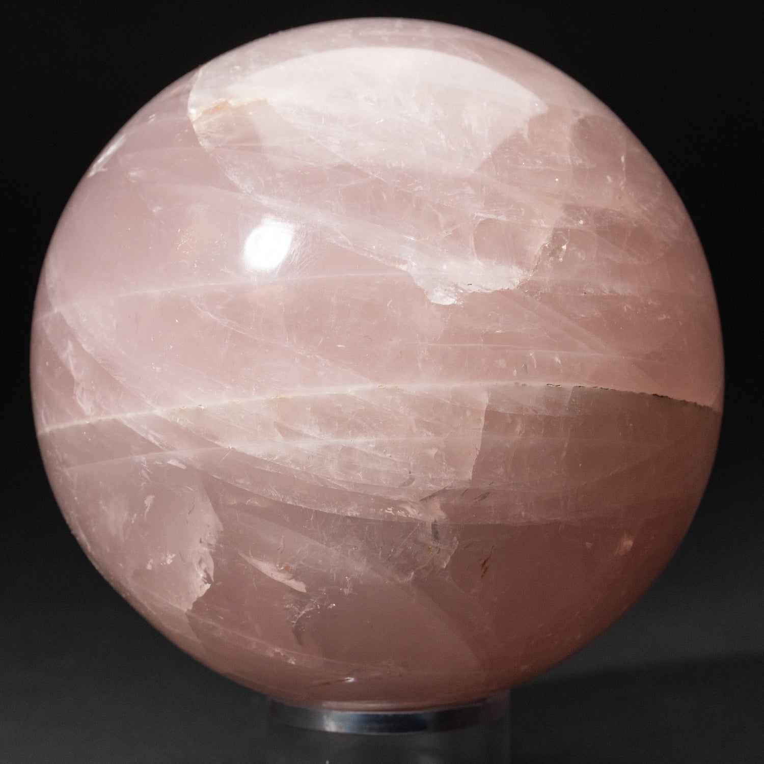 Polished Rose Quartz Sphere from Madagascar (5" Diameter, 5 lbs)