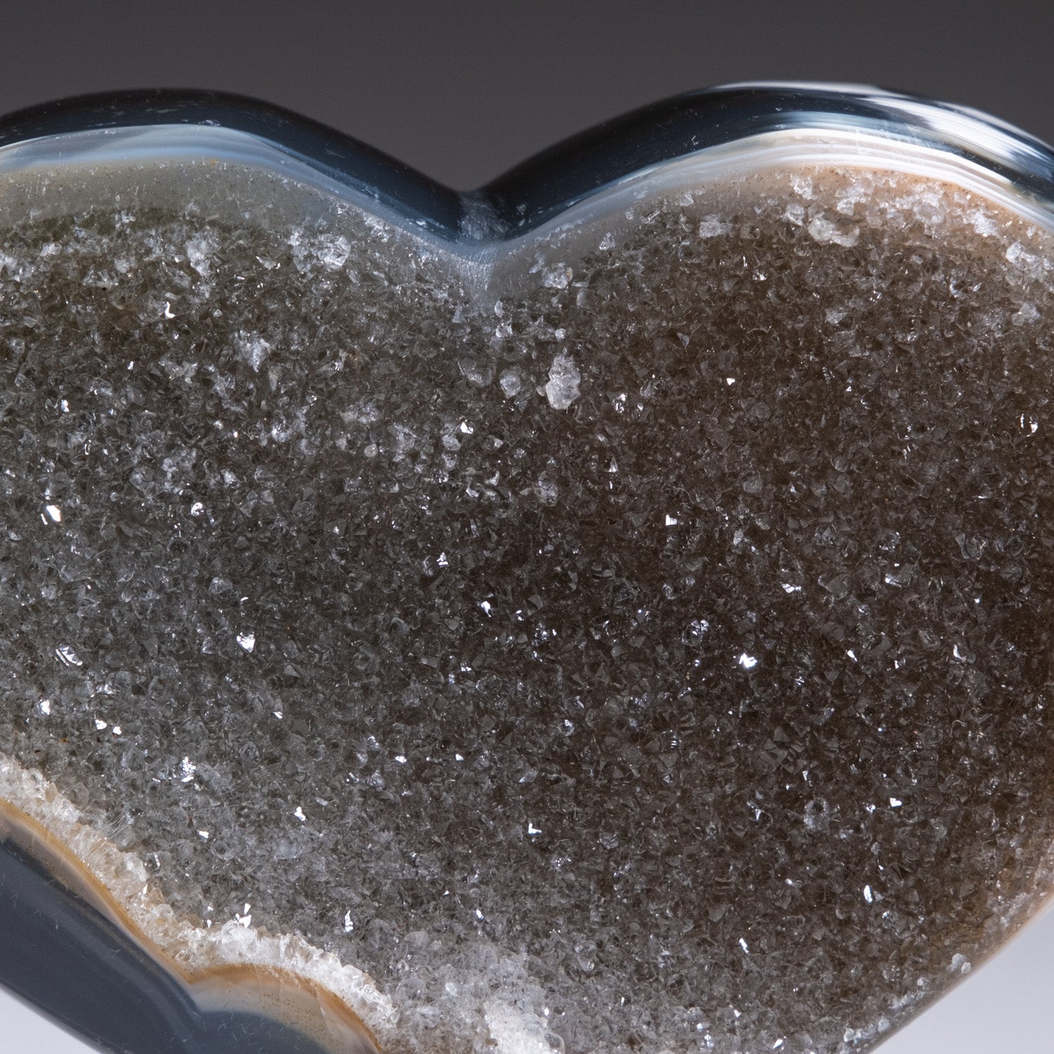 Genuine Agate with Quartz Crystal Heart from Brazil (1.6 lbs)