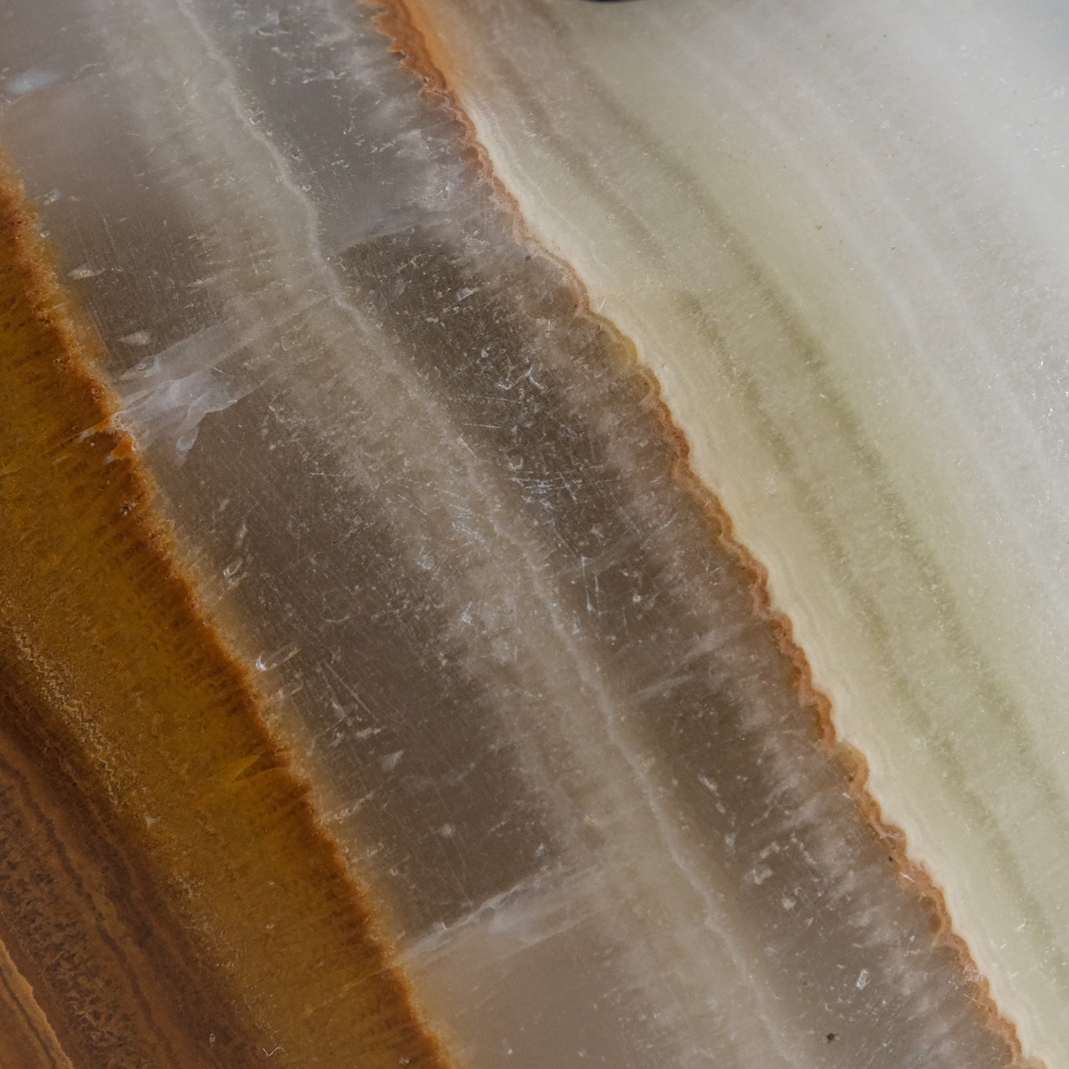 Polished Natural Banded Onyx Heart from Mexico