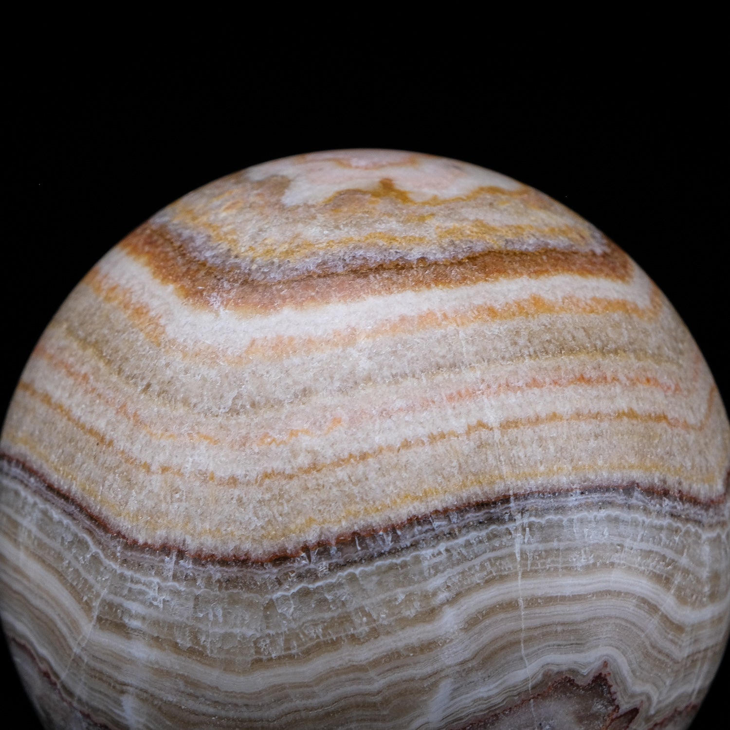 Genuine Polished Brown Banded Onyx Sphere from Mexico (3")