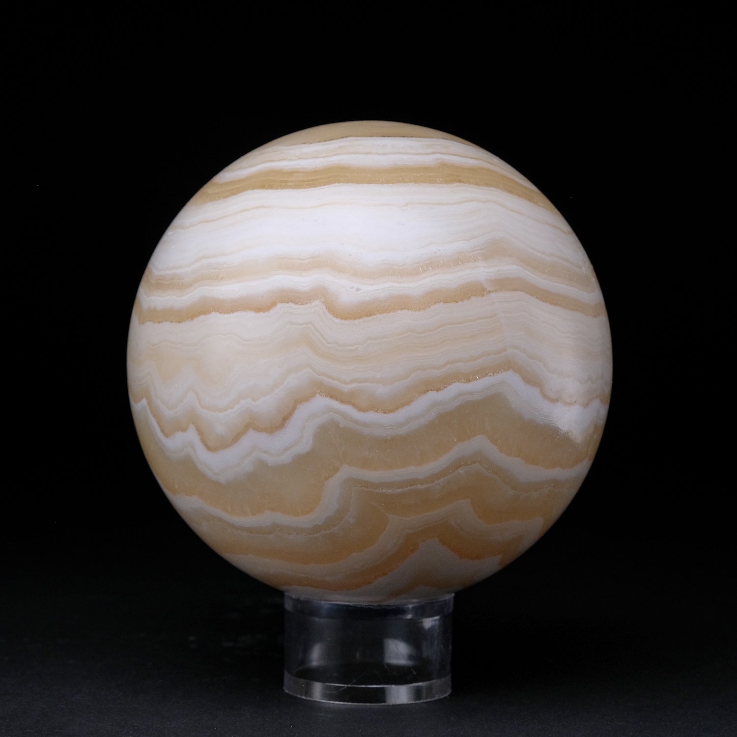 Genuine Polished Gemmy Banded Onyx Sphere from Mexico (4.9 lbs)