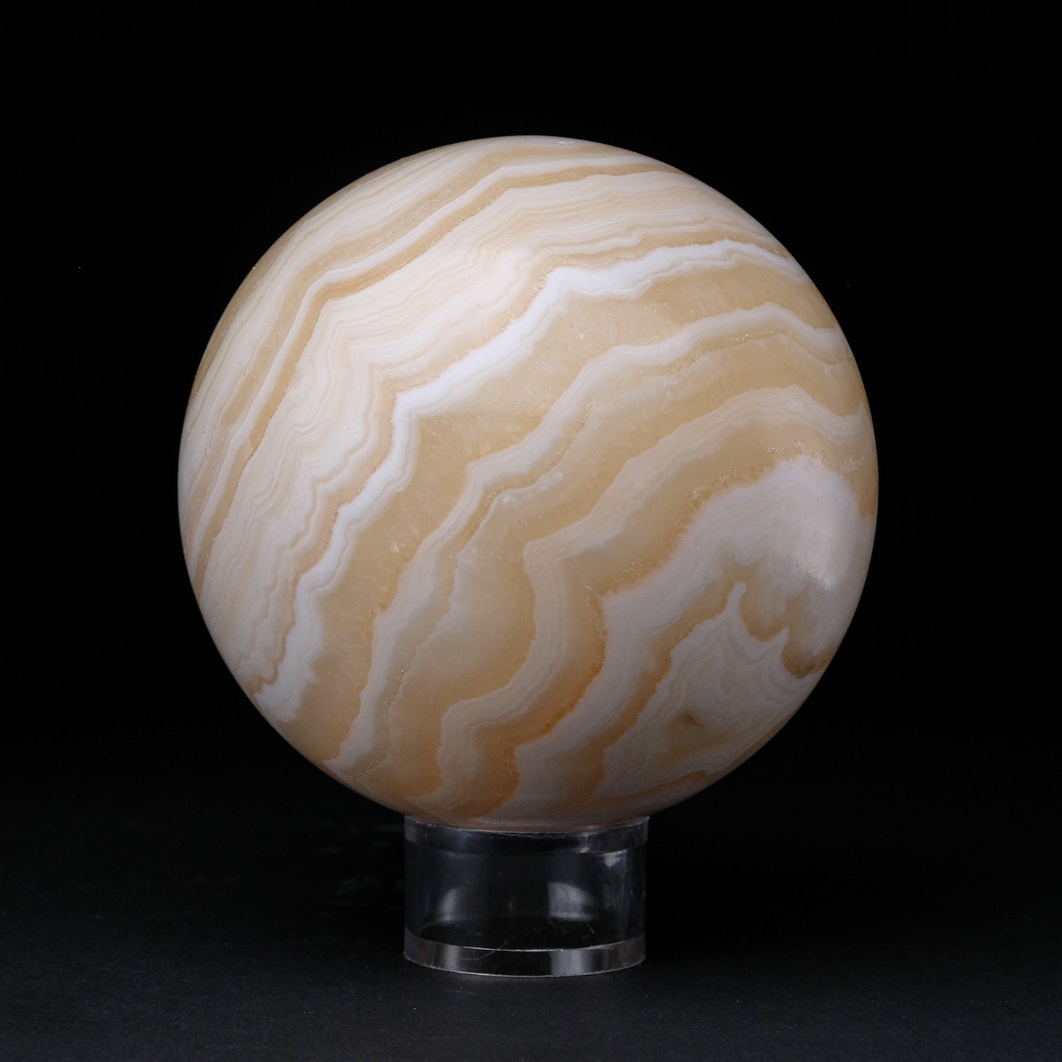 Genuine Polished Gemmy Banded Onyx Sphere from Mexico (4.9 lbs)