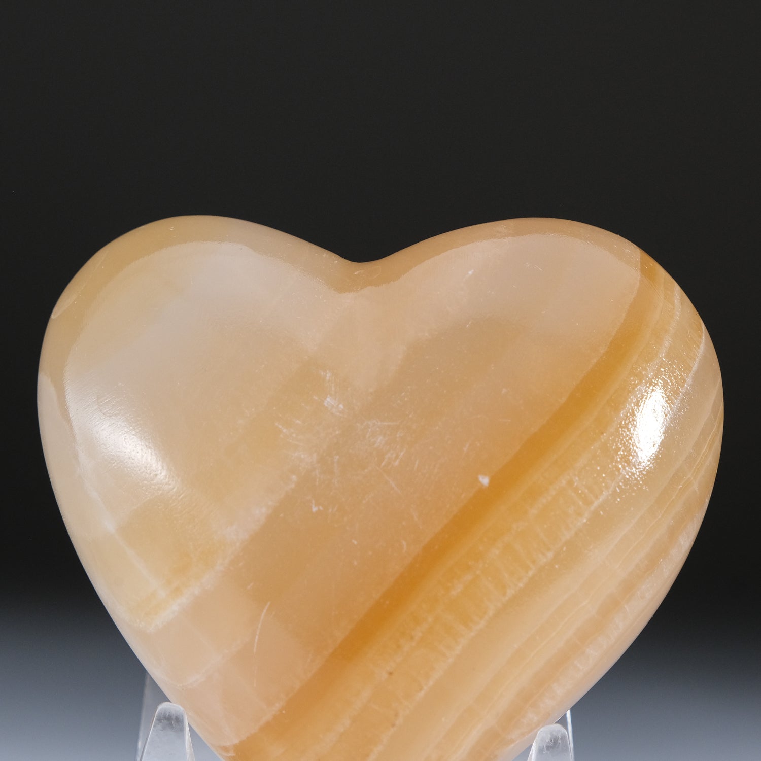 Genuine Polished Honey Onyx Heart from Mexico