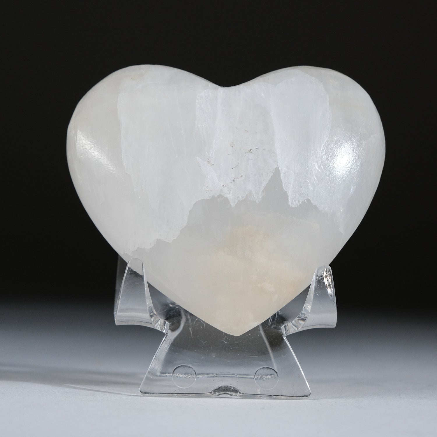 Genuine Polished White Onyx Heart from Mexico