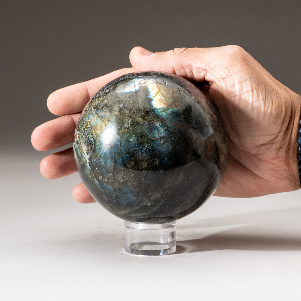 Polished Labradorite Sphere from Madagascar (3 lbs)