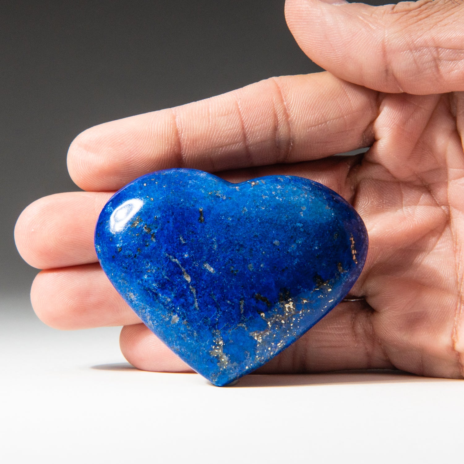 Polished Lapis Lazuli Heart from Afghanistan (60 grams)