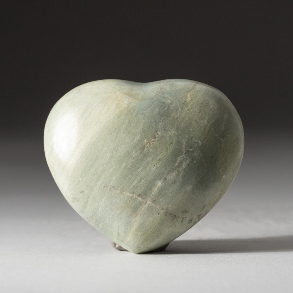 Genuine Polished Green Serpentine Small Heart