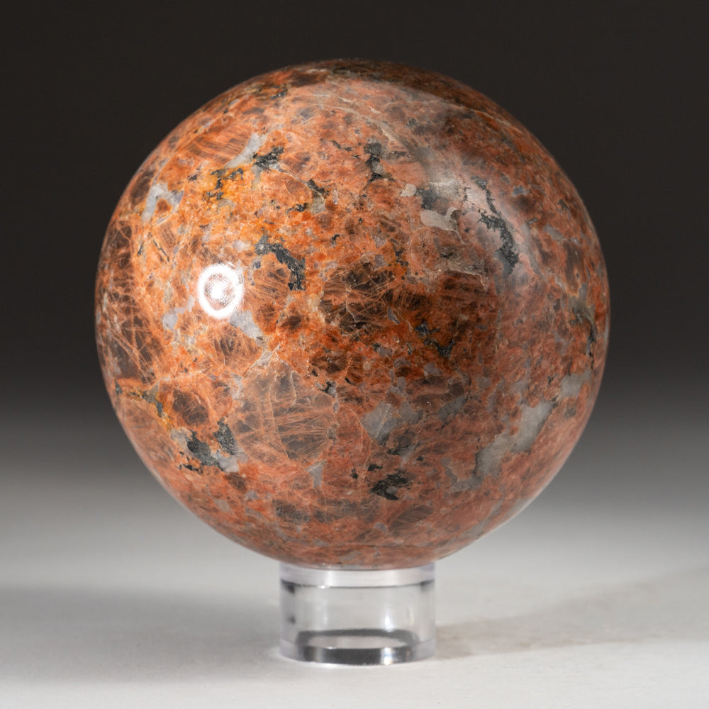 Genuine Polished Orange Moonstone Sphere (3.4 lbs)