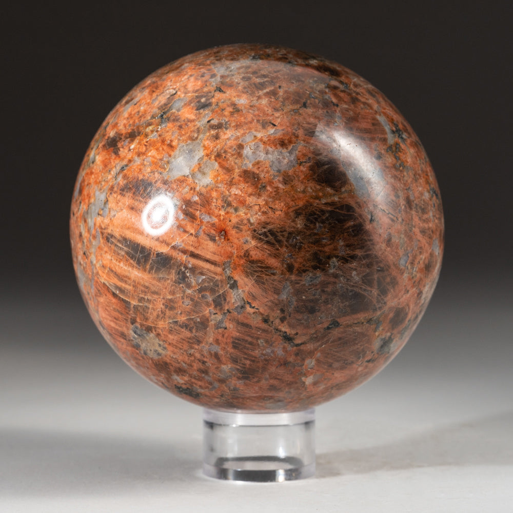 Genuine Polished Orange Moonstone Sphere (3.4 lbs)