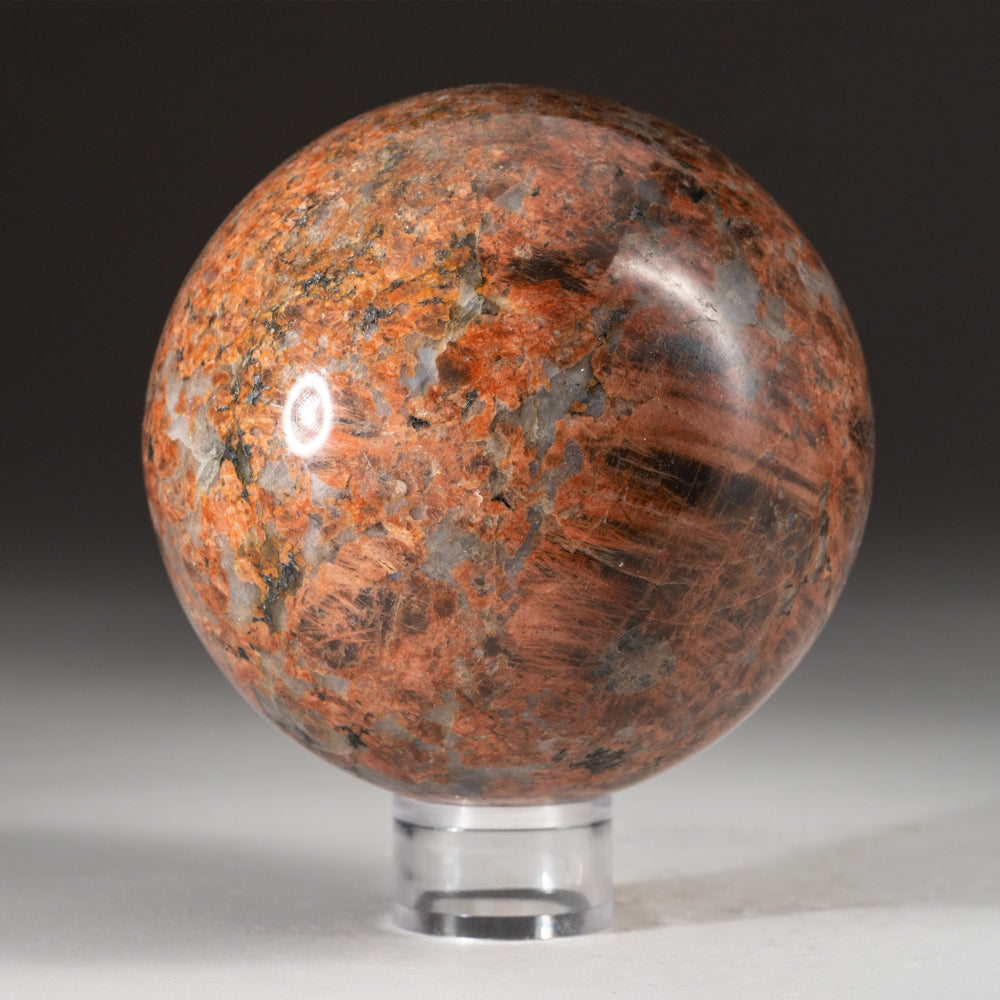 Genuine Polished Orange Moonstone Sphere (3.4 lbs)
