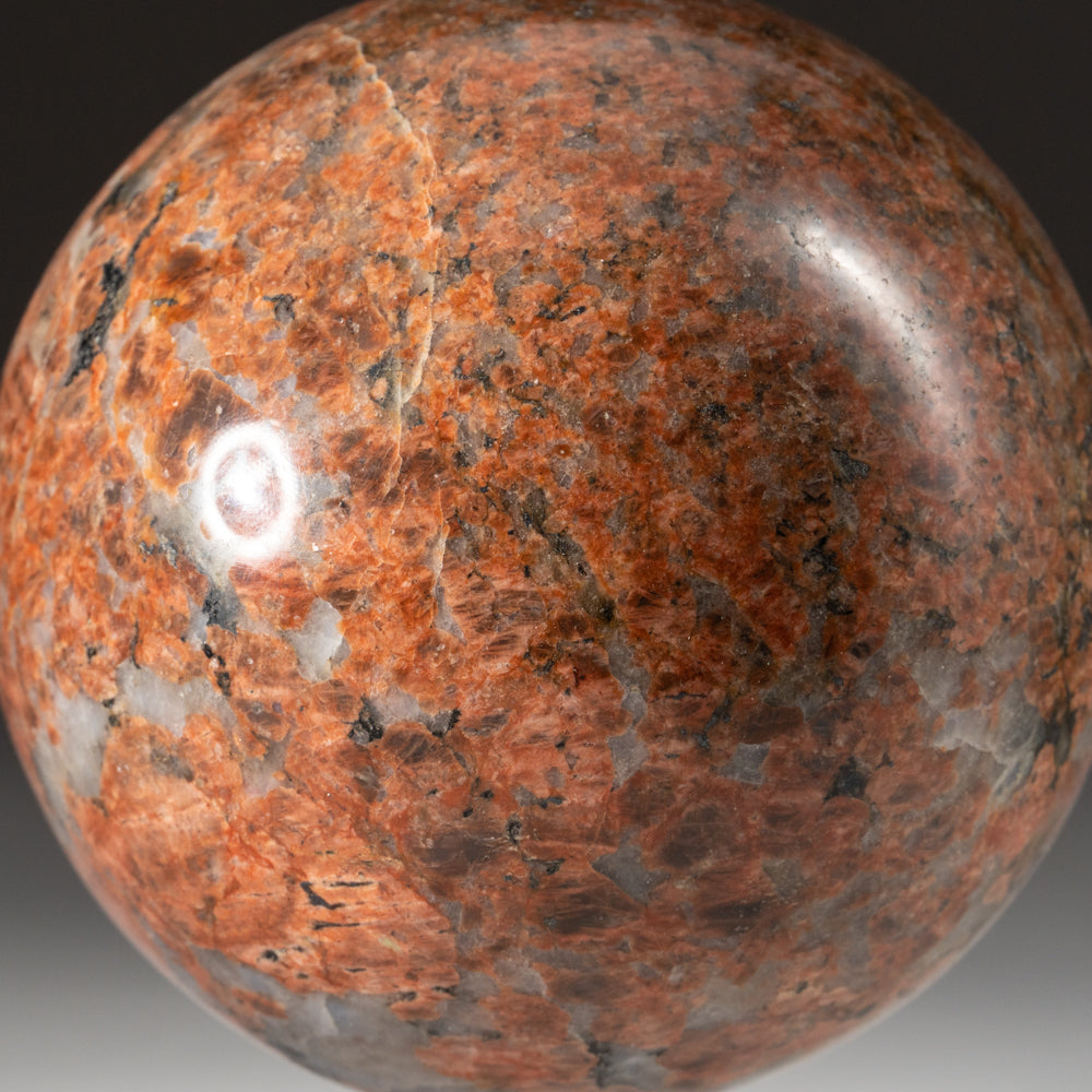 Genuine Polished Orange Moonstone Sphere (3.4 lbs)