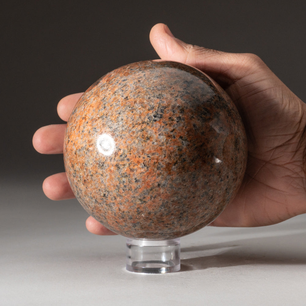 Genuine Polished Orange Moonstone Sphere (3.8 lbs)