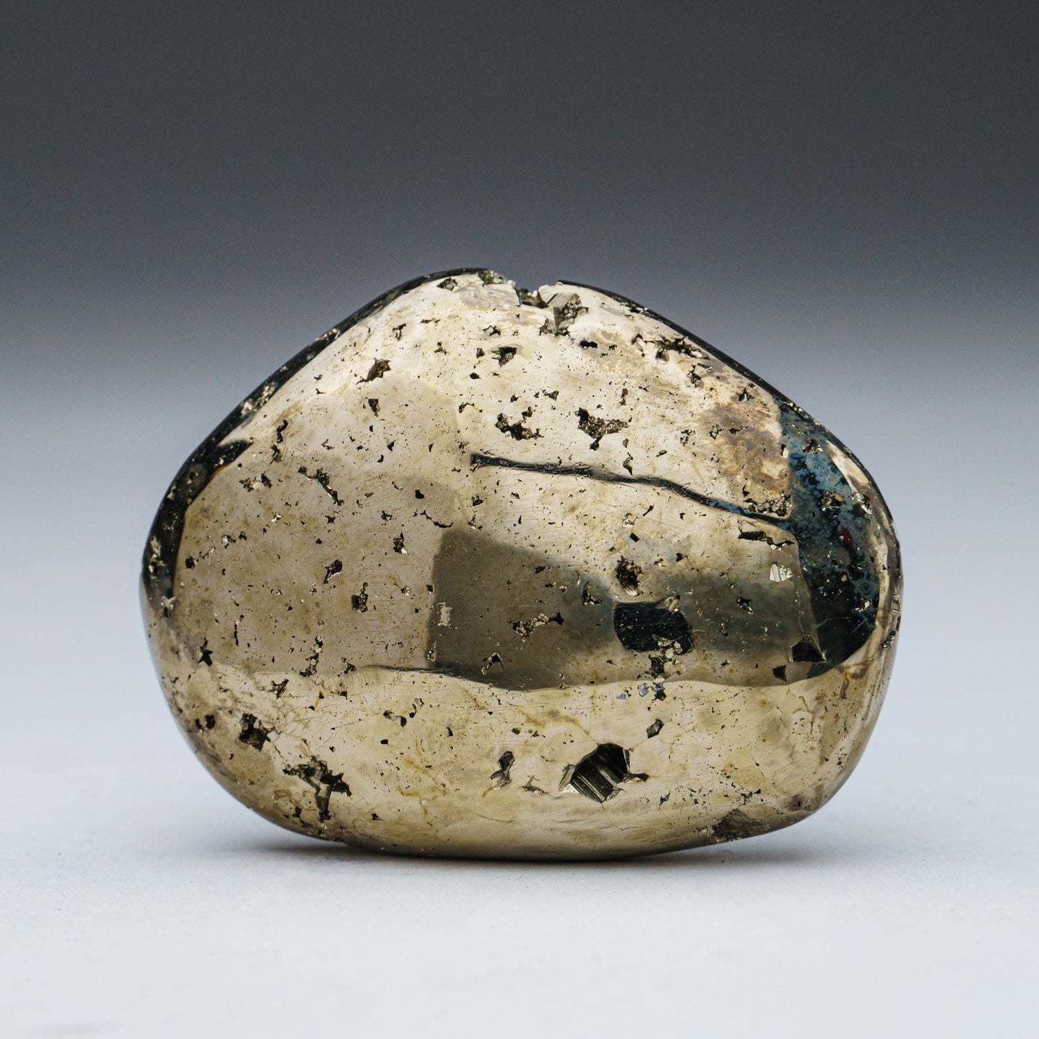 Polished Pyrite Palm Stone from Peru (151 grams)