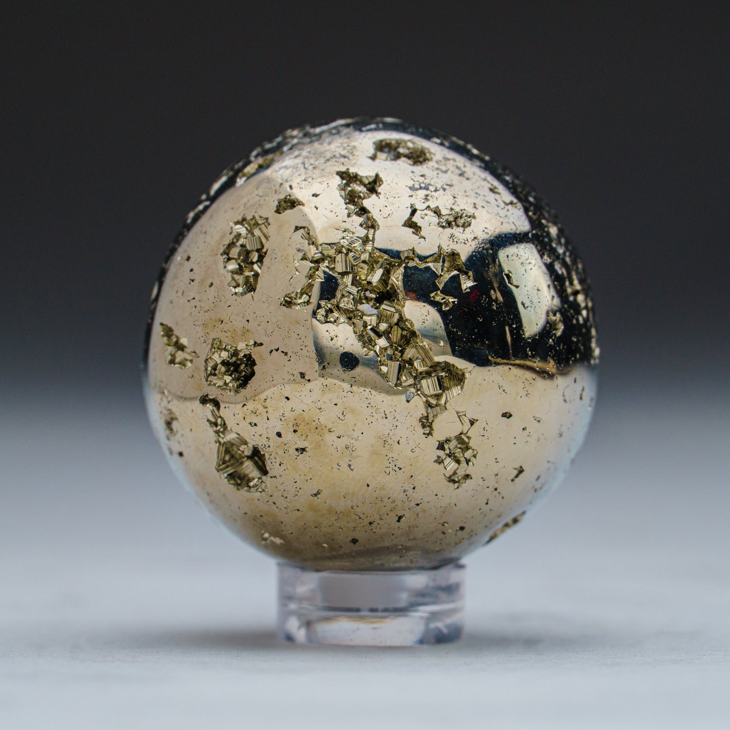 Polished Pyrite Sphere from Peru (1.25", 130 grams)