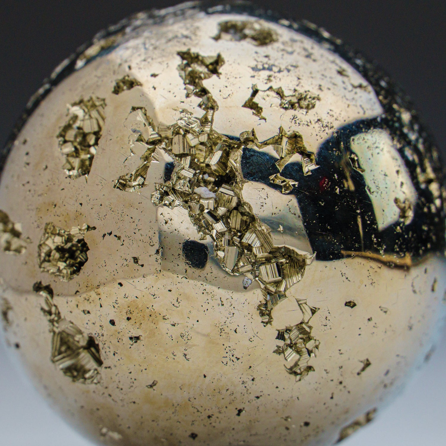 Polished Pyrite Sphere from Peru (1.25", 130 grams)