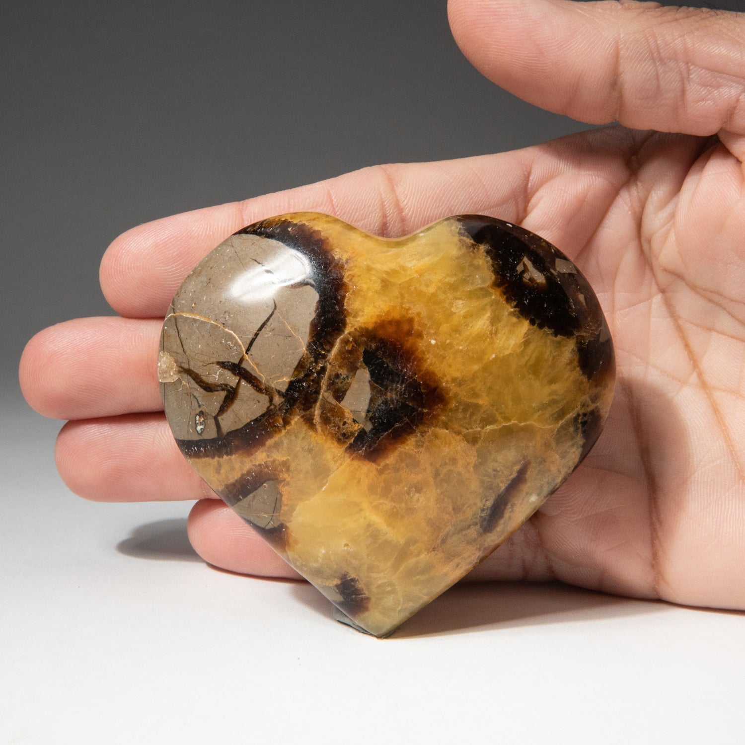 Polished Septarian Heart From Mexico (.5 lbs)
