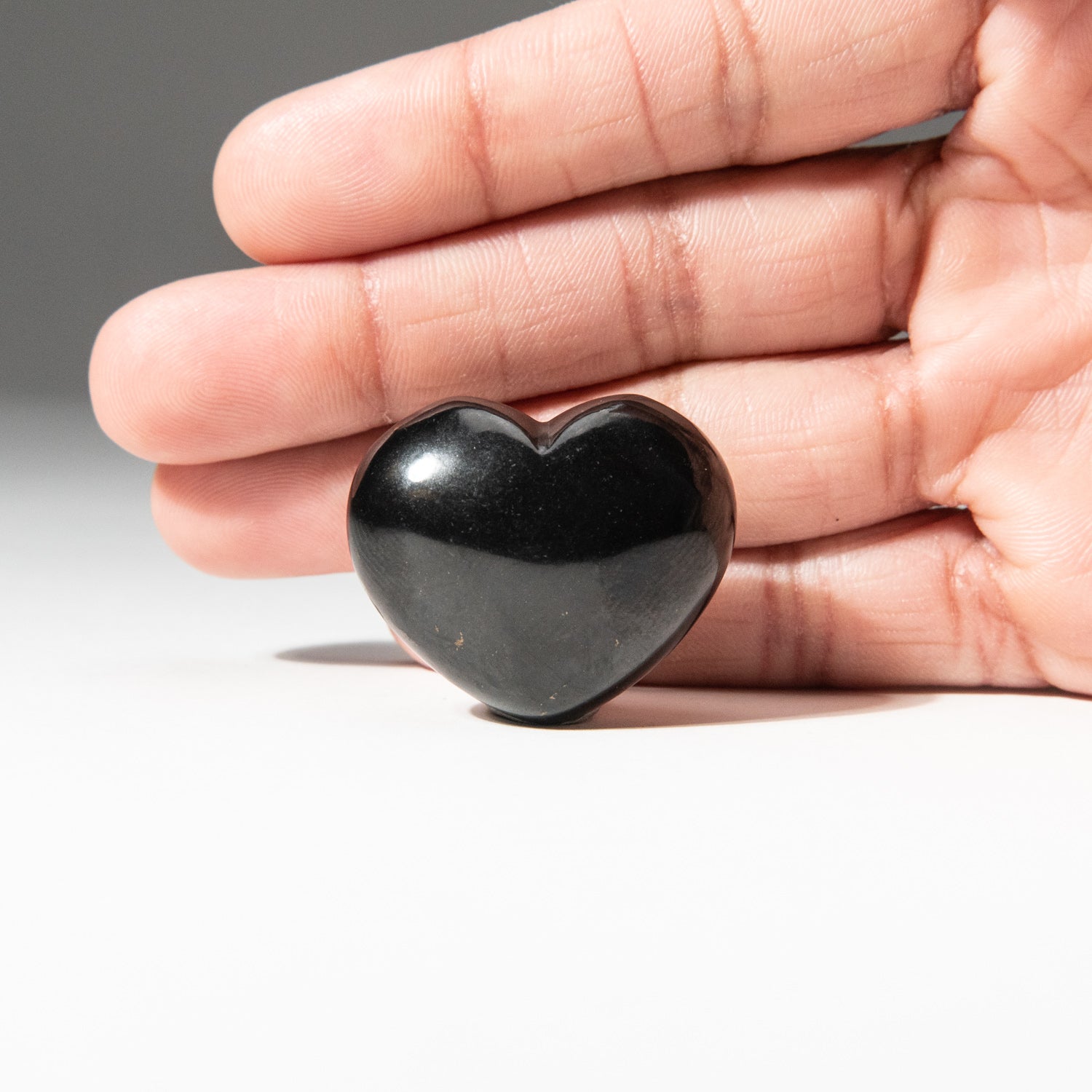 Genuine Polished Shungite Heart (24.5 grams)