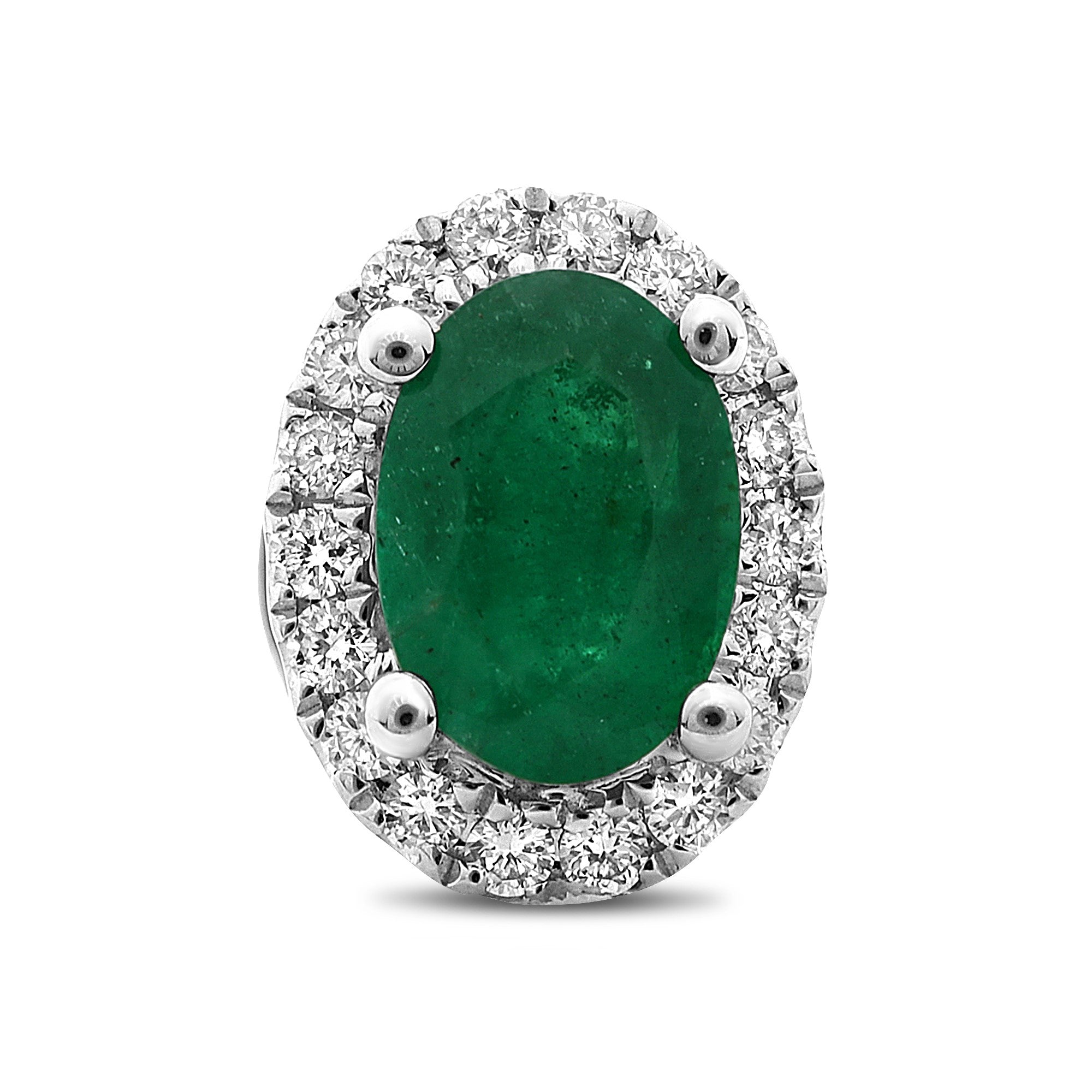 18k White Gold Emerald Earring (UE1970-13)