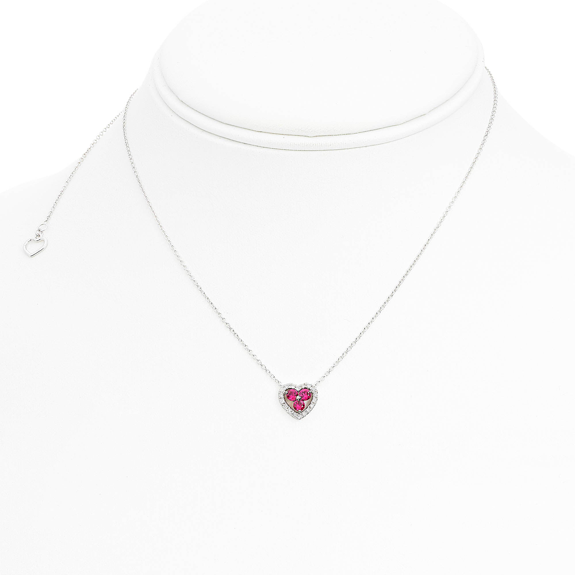 14k White Gold Ruby Necklace (UN1913-2)