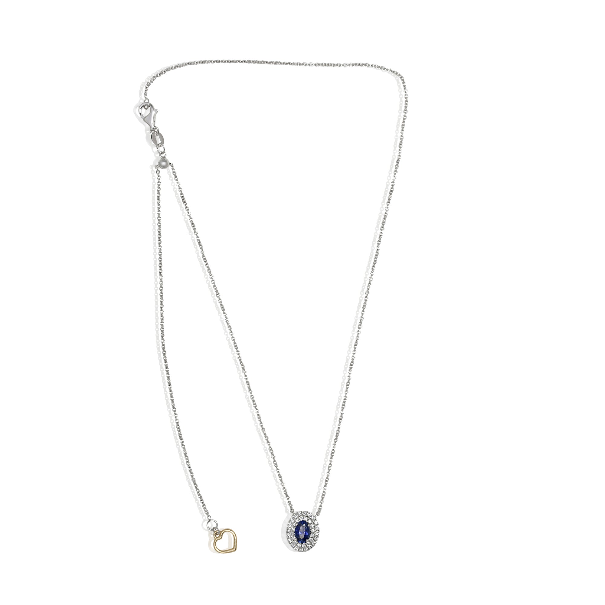 18k White Gold Sapphire Necklace (UN1920-6)