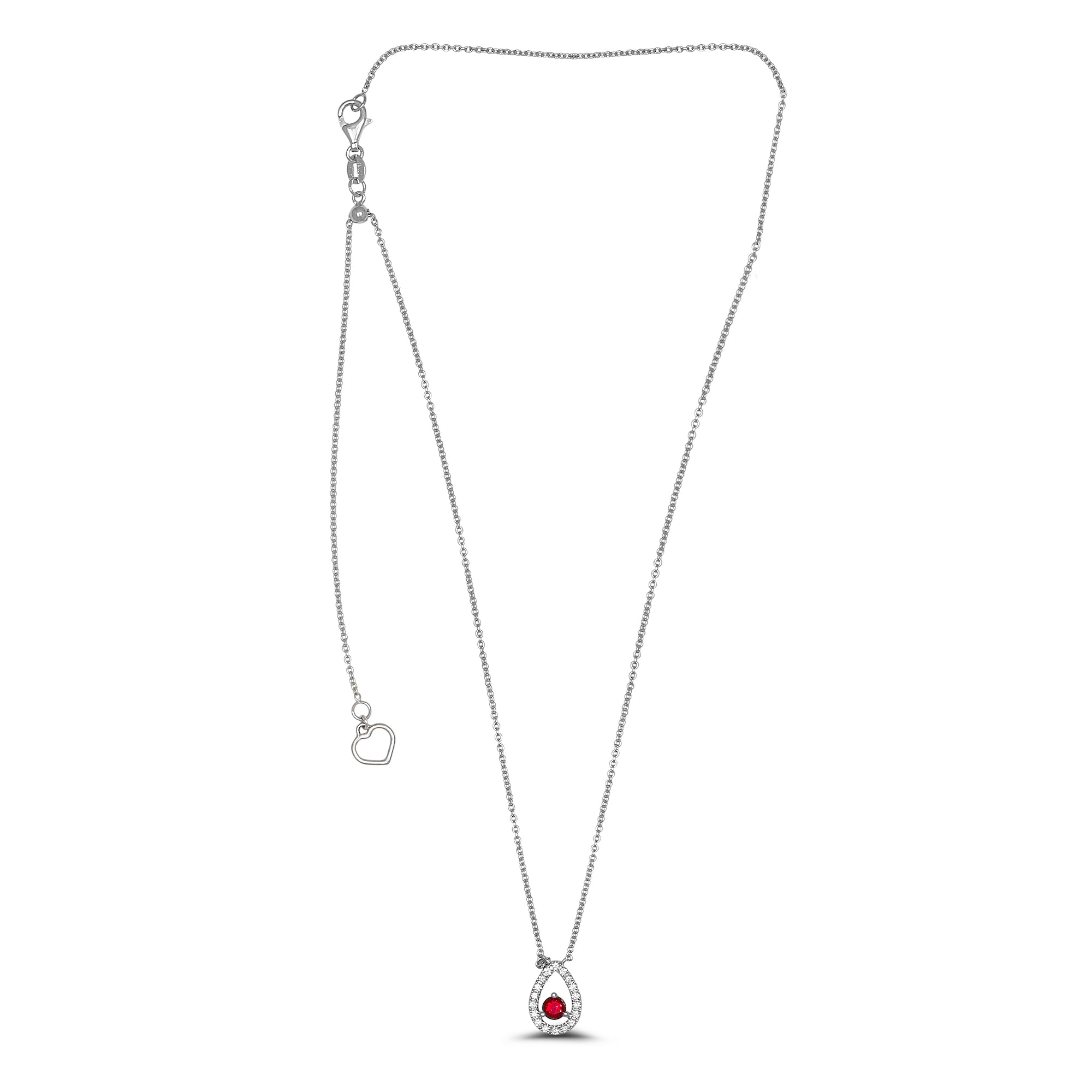 14k White Gold Ruby Necklace (UN2061-2)